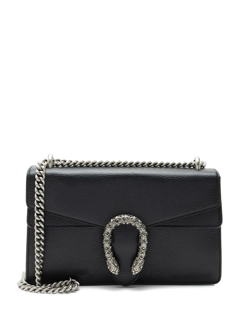 Gucci Pre-Owned 2019 medium Dionysus crystal chain shoulder bag - Nero