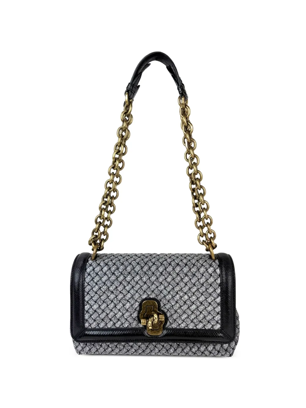 Bottega Veneta Pre-Owned Olimpia metallic shoulder bag - Argento