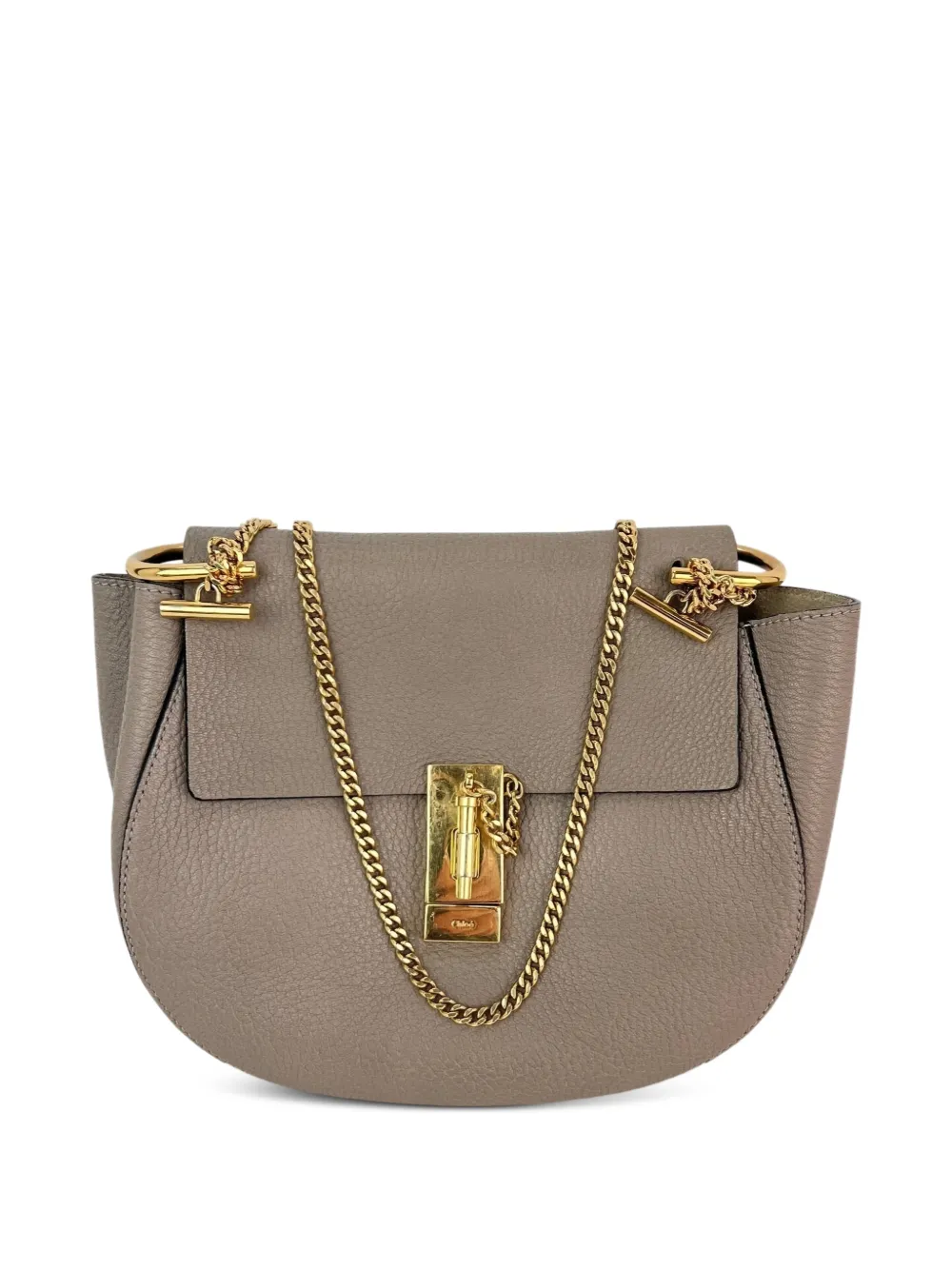 Chloé Vintage small grained leather shoulder bag - Grigio