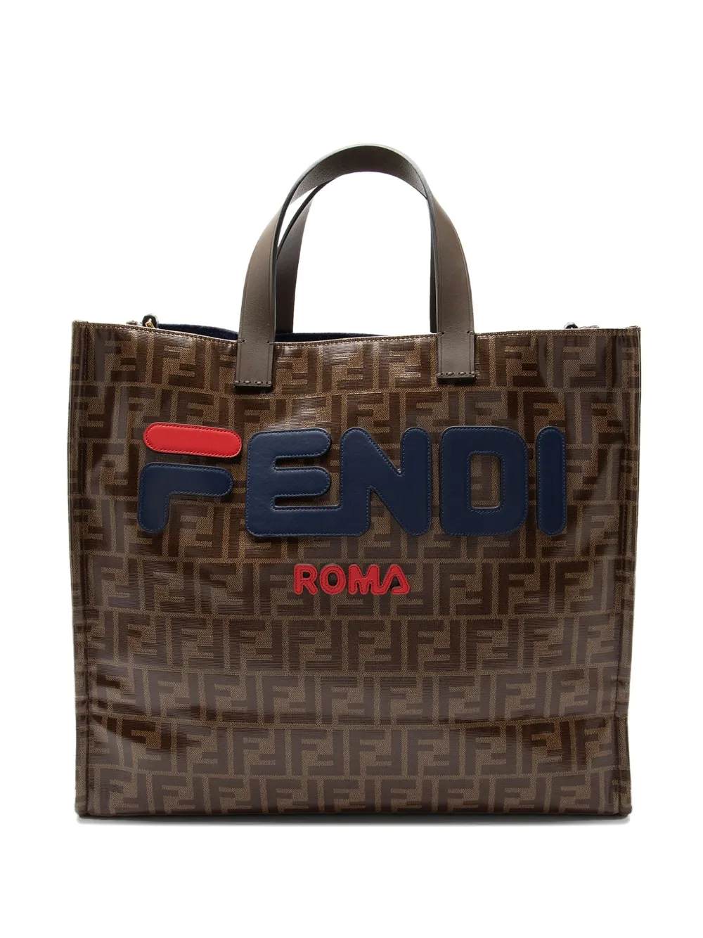 Fendi Pre-Owned logo shopper tote bag - Marrone