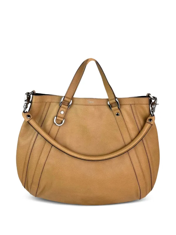 Gucci Pre-owned Abbey Leather Tote Bag in Brown
