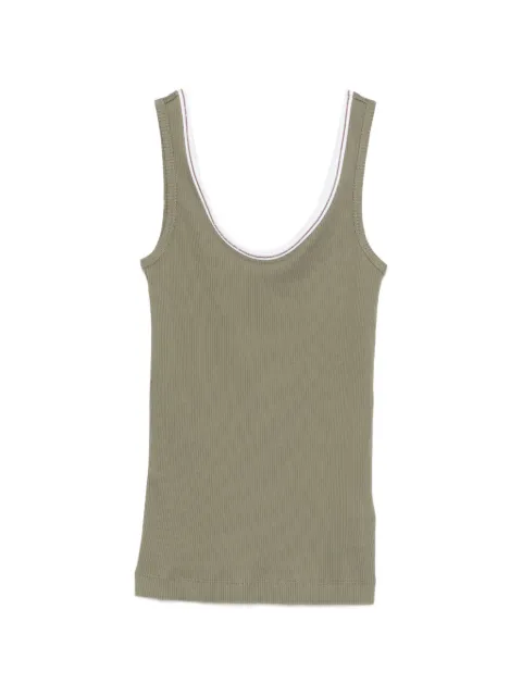 Brunello Cucinelli top con ribete de canalé