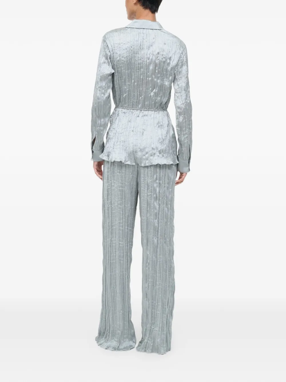  Staud Nami Pleated Trousers - Silver 