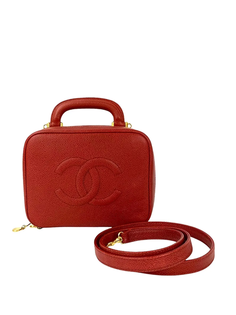 CHANEL Pre-Owned Trousse CC in pelle Caviar 1996-1997 - Rosso