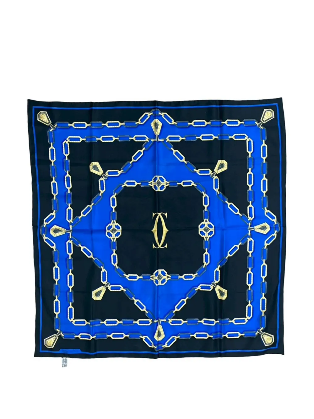 Cartier Foulard Must de Cartier Chain in seta XX secolo - Blu