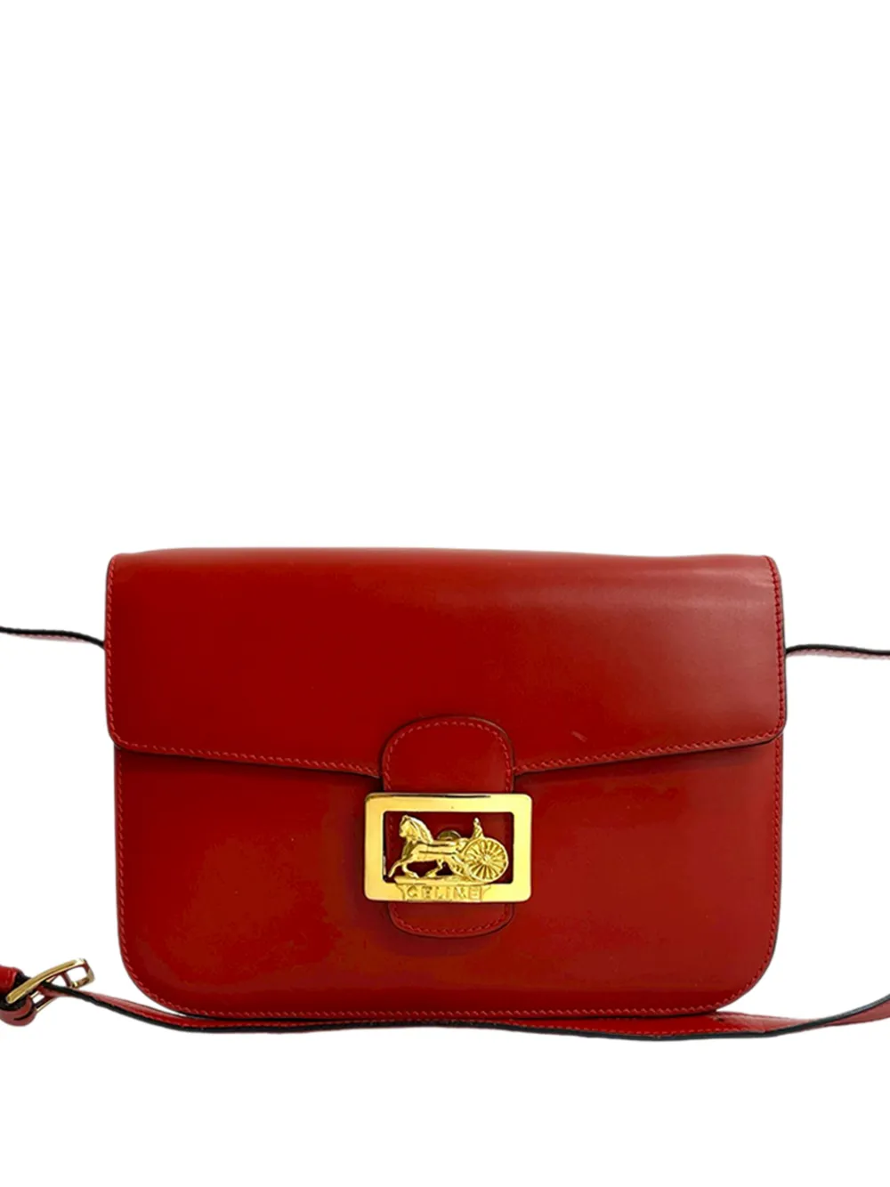 Celine Pre-Owned Borsa a tracolla Horse Carriage in pelle di vitello 2004 - Rosso