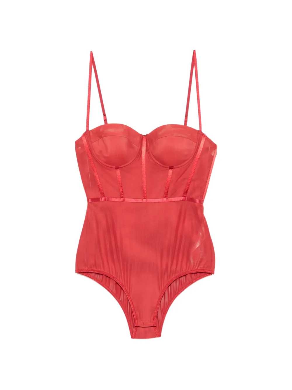 ZIMMERMANN Rebellion corset bodysuit - Rosso