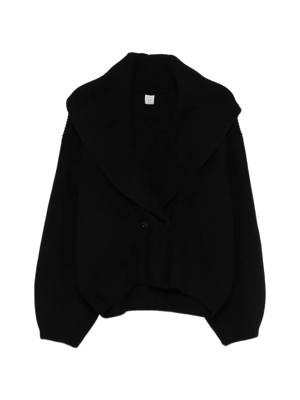 TOTEME button-fastening shawl-lapel cardigan - Nero