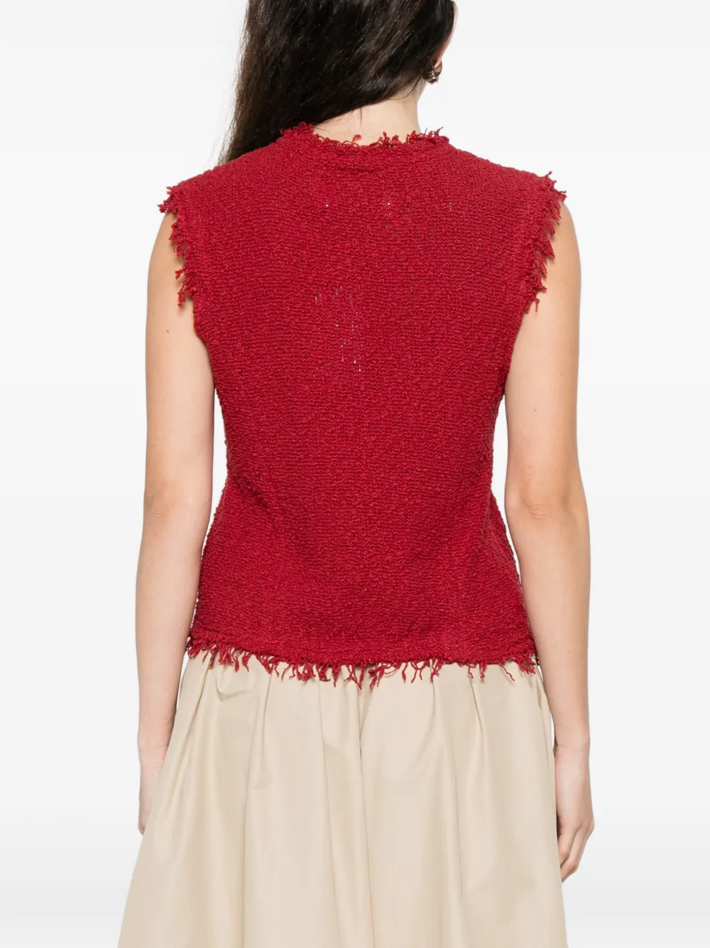 Frayed Sleeveless Vest