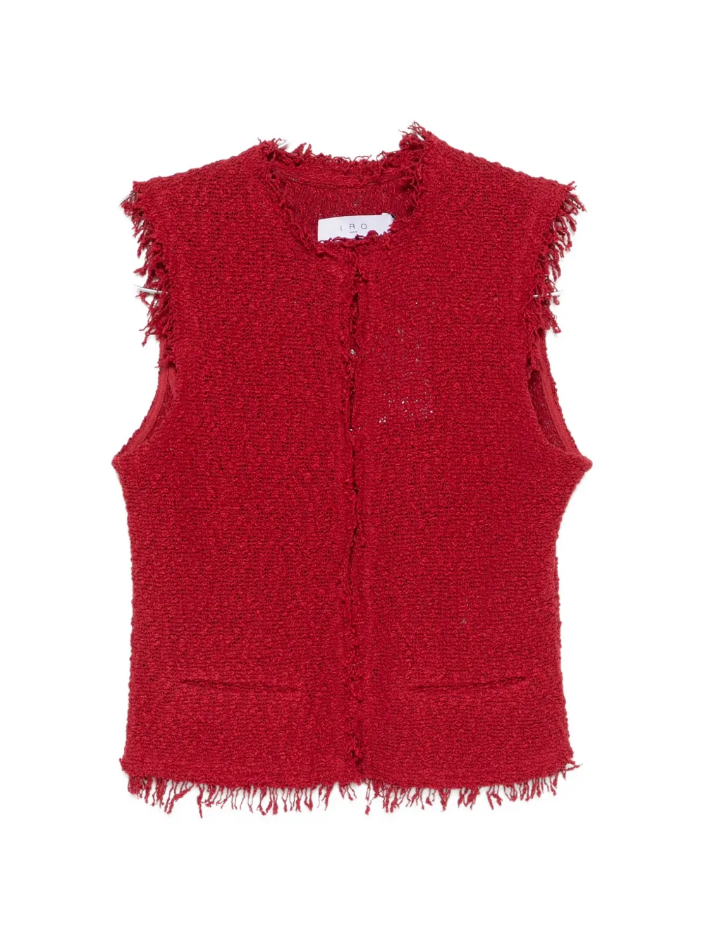 IRO frayed sleeveless vest - Rosso