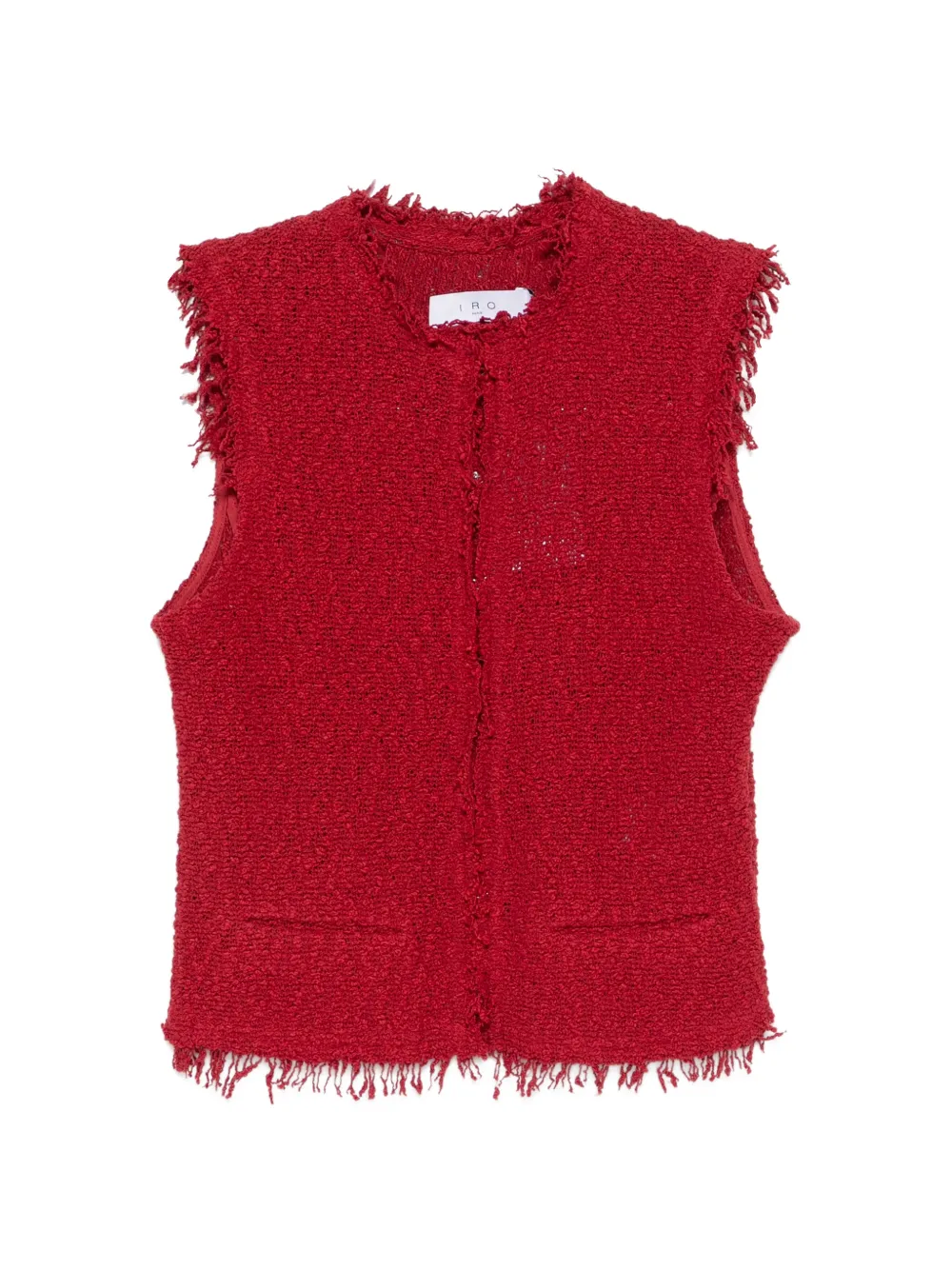 IRO frayed sleeveless vest - Rosso