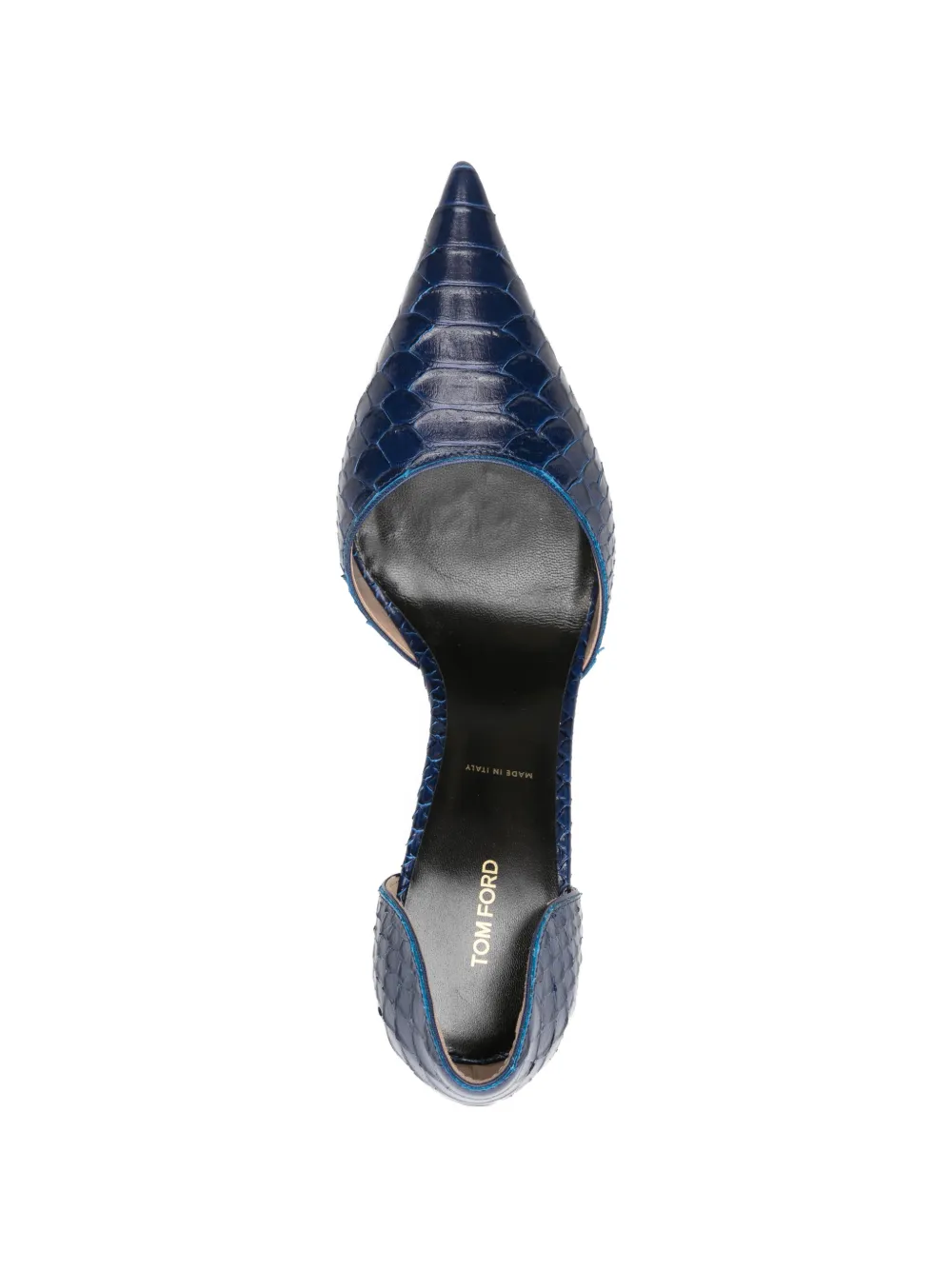 TOM FORD Spire D'Orsay pumps met krokodillen-reliëf Blauw