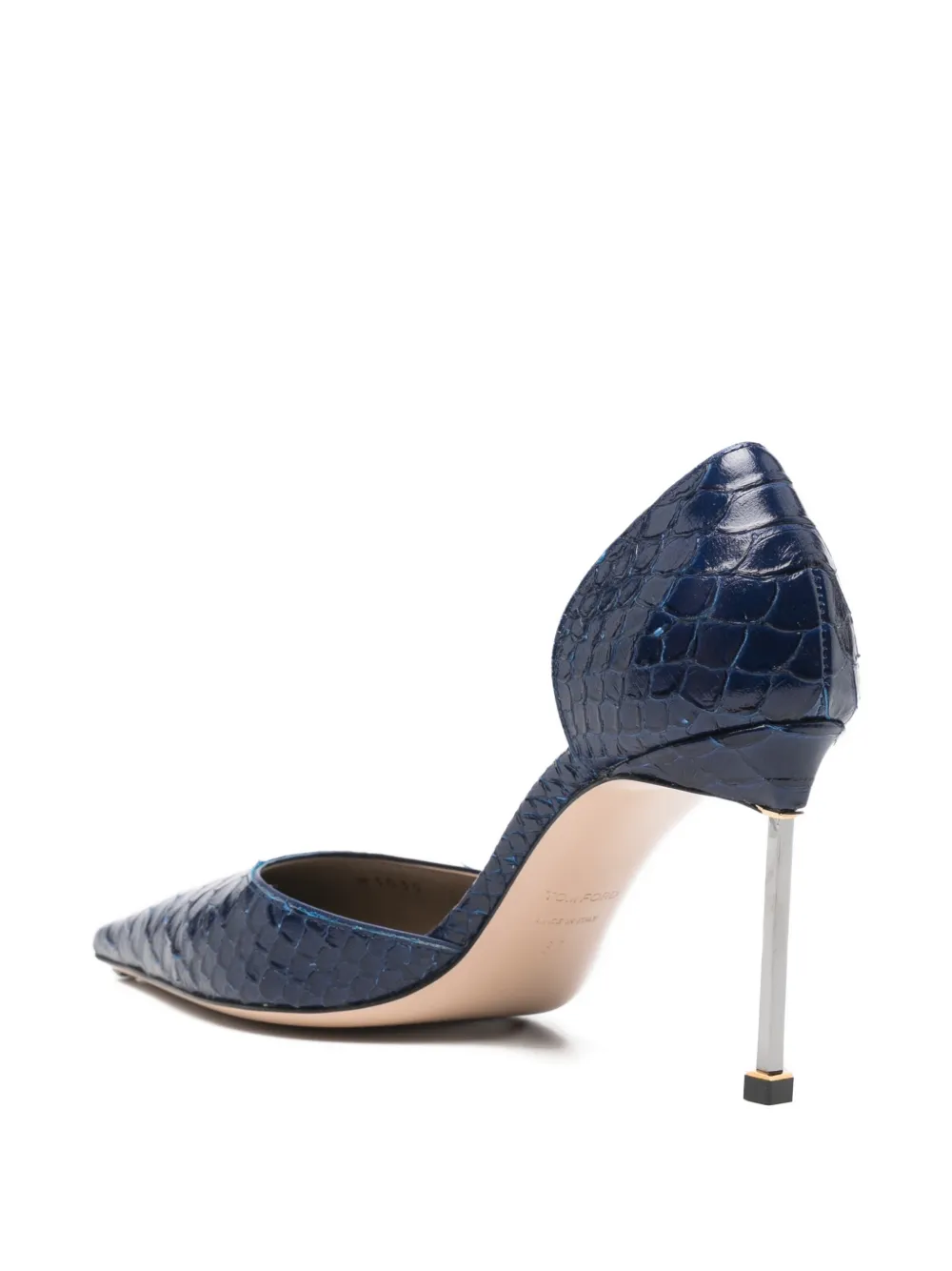 TOM FORD Spire D'Orsay pumps met krokodillen-reliëf Blauw