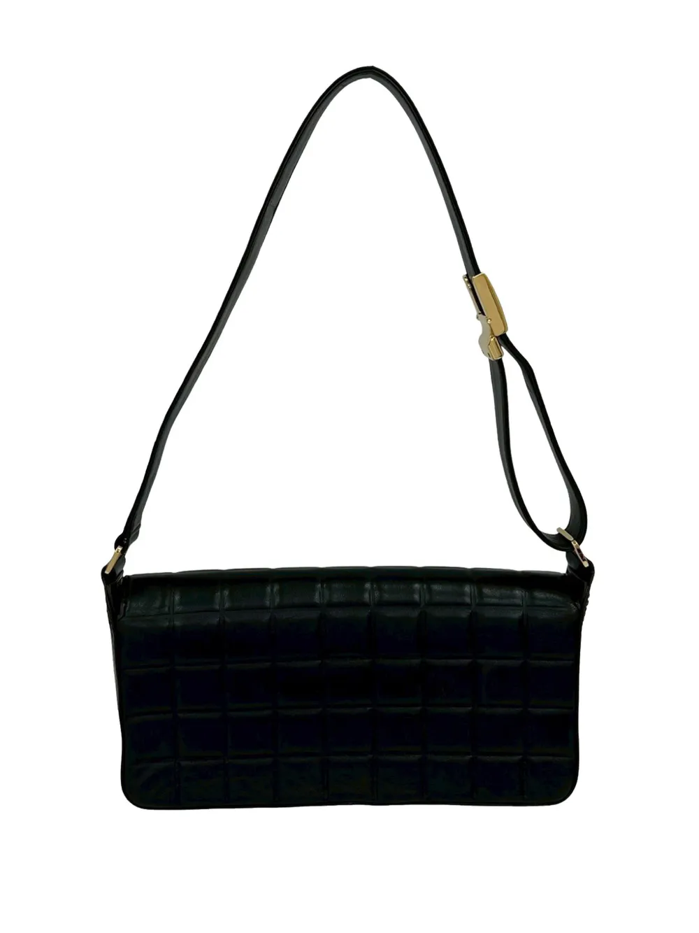 CHANEL Pre-Owned Borsa a spalla CC Chocolate Bar in pelle di agnello con battente 2003-2004 - Nero