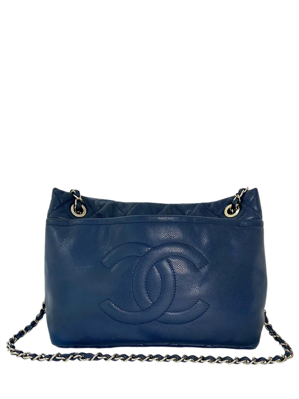 CHANEL Pre-Owned Borsa tote CC Timeless in pelle Caviar 2009-2010 - Blu