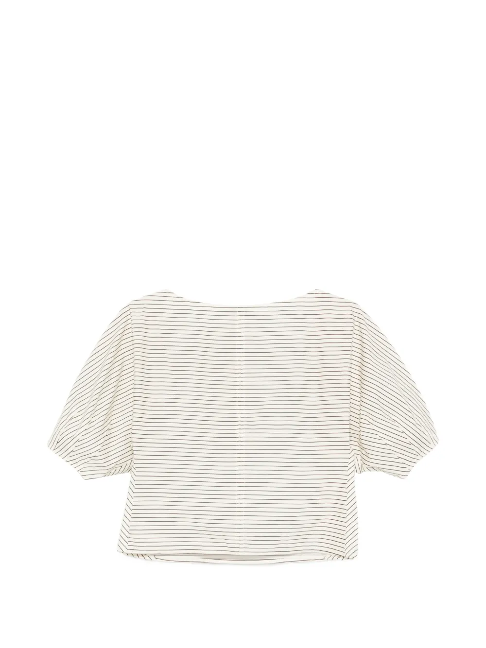  Staud Striped Short-sleeve Top - Neutrals 