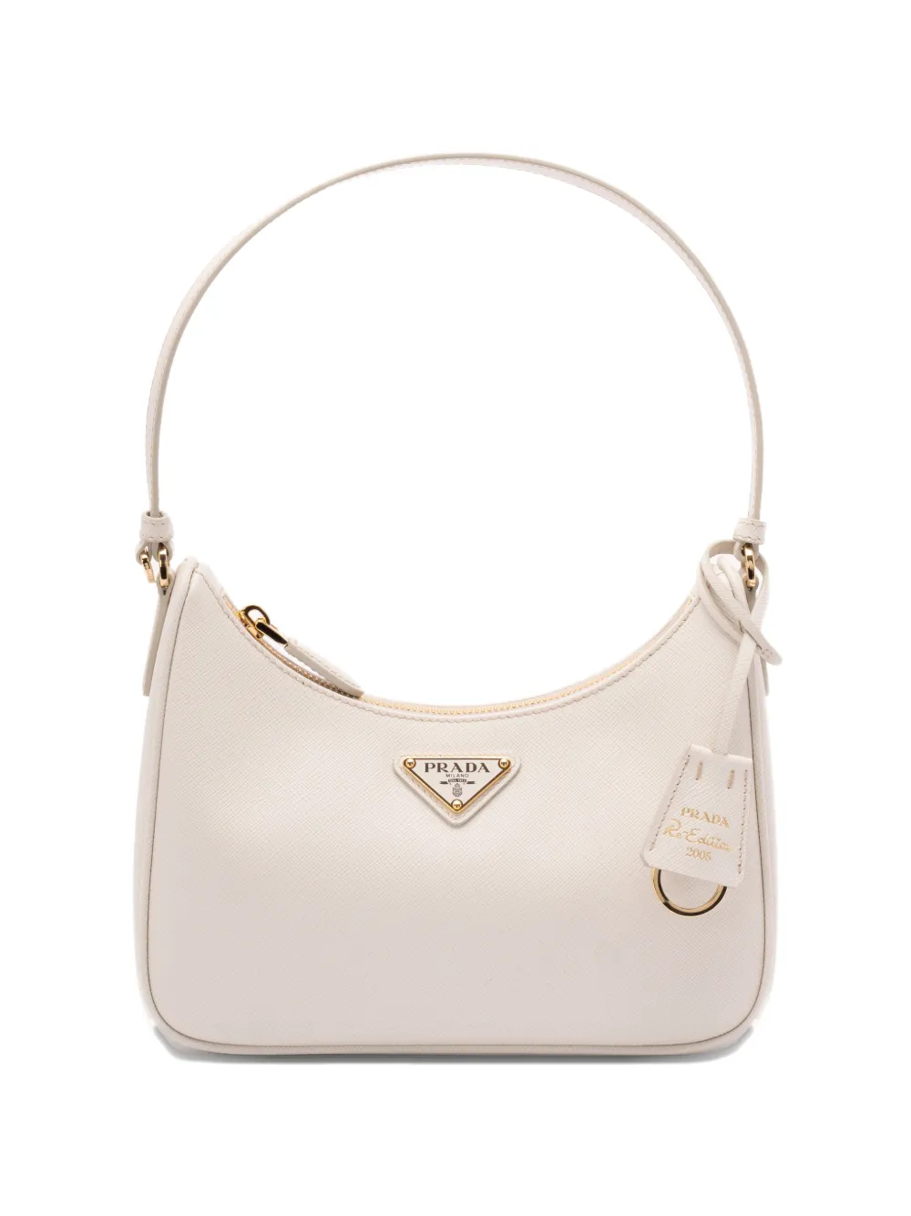 Prada mini Re-Edition logo-plaque shoulder bag - Toni neutri