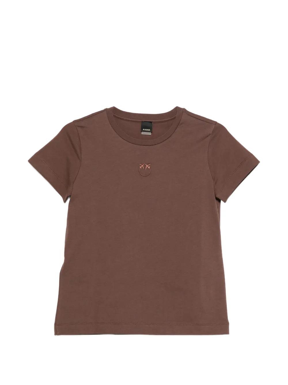 PINKO logo-embroidered T-shirt - Marrone