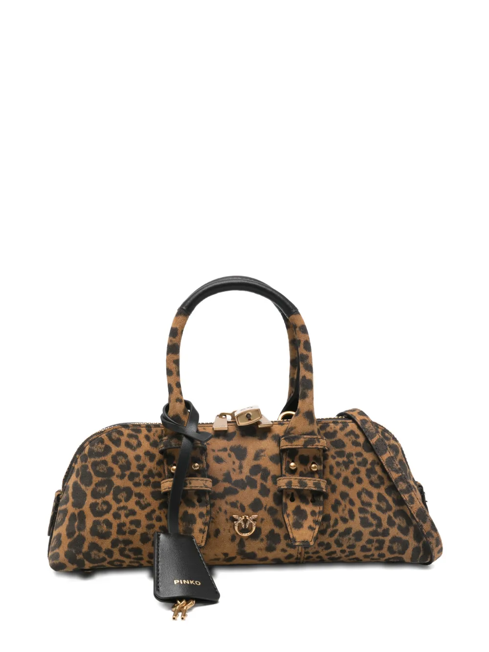 PINKO leopard-print tote bag - Braun