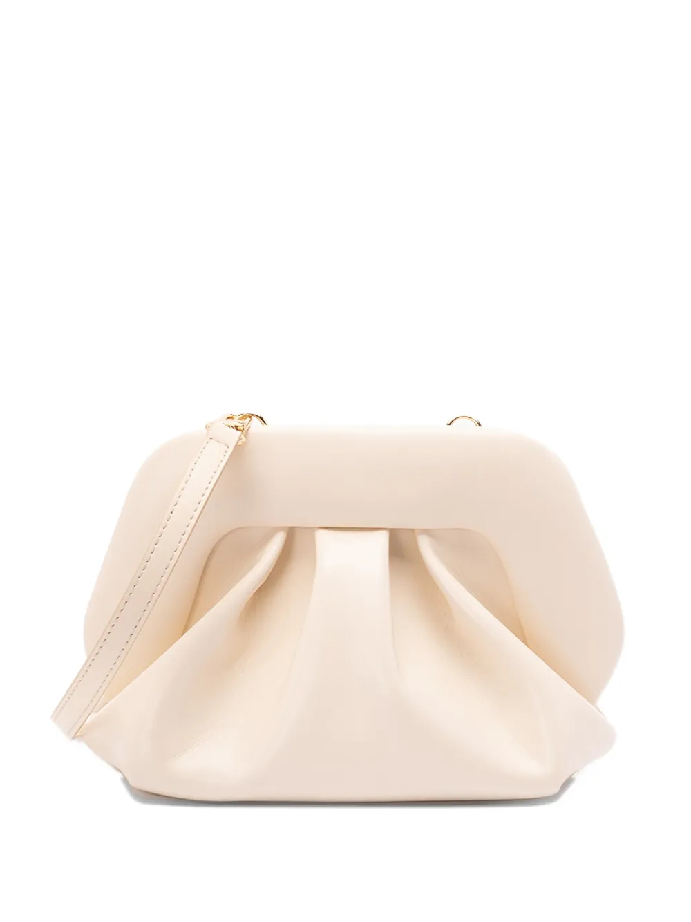 Themoirè small Bios gathered clutch bag - Toni neutri