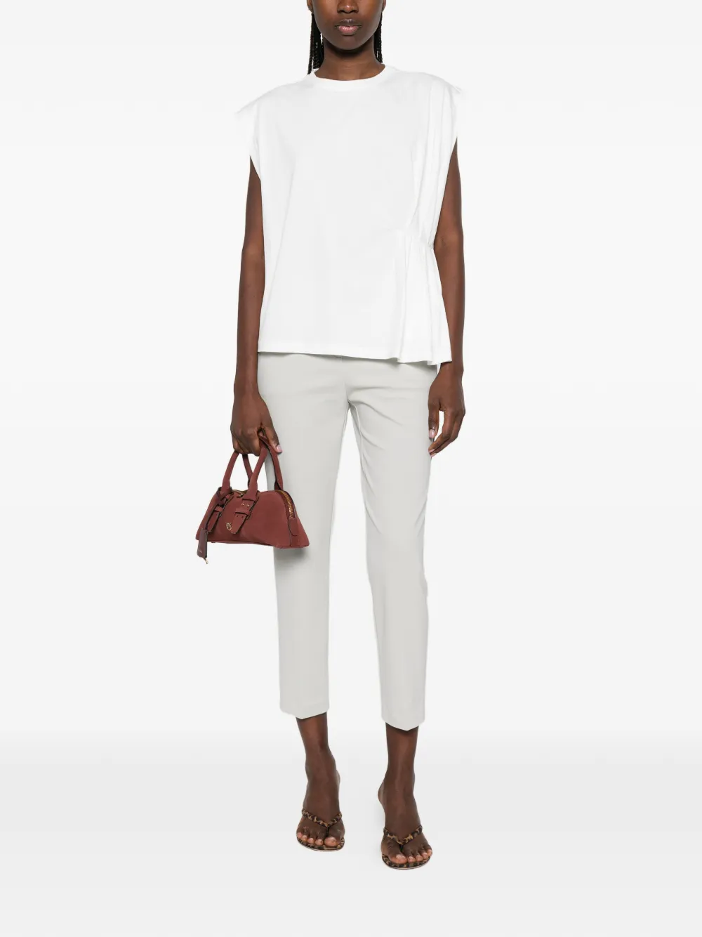 TWINSET Mouwloos T-shirt Wit