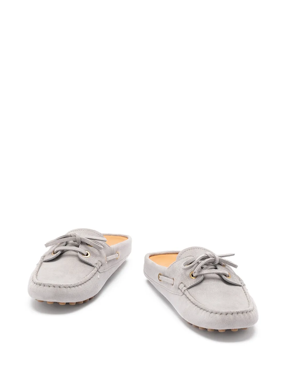  Tod's Glove Gommino Suede Mules - Grey 