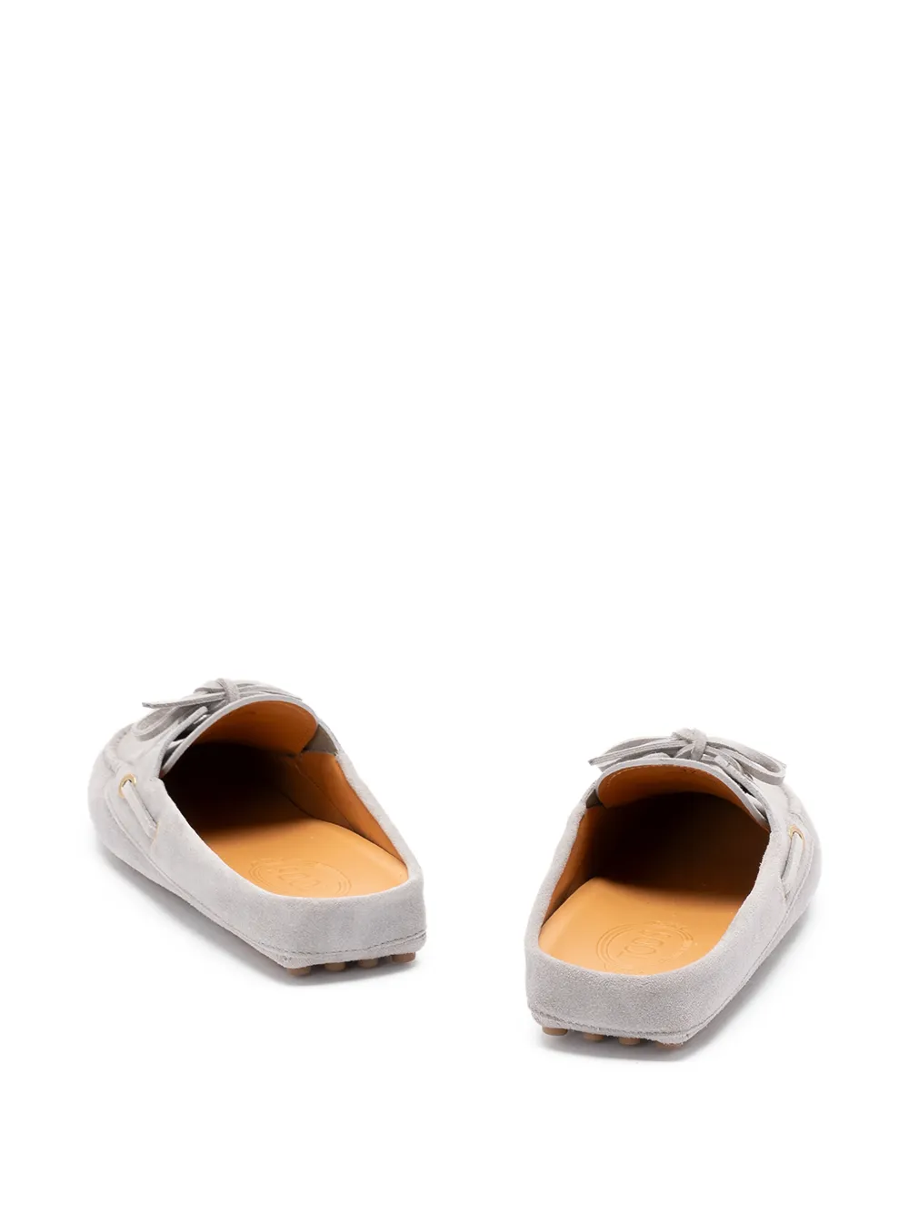  Tod's Glove Gommino Suede Mules - Grey 