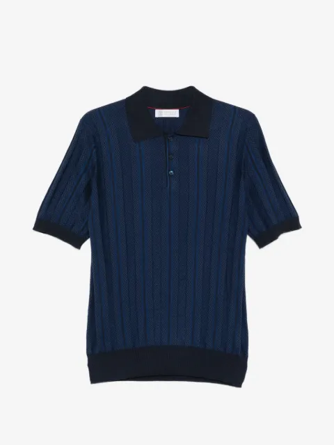 Brunello Cucinelli polo à ourlet droit