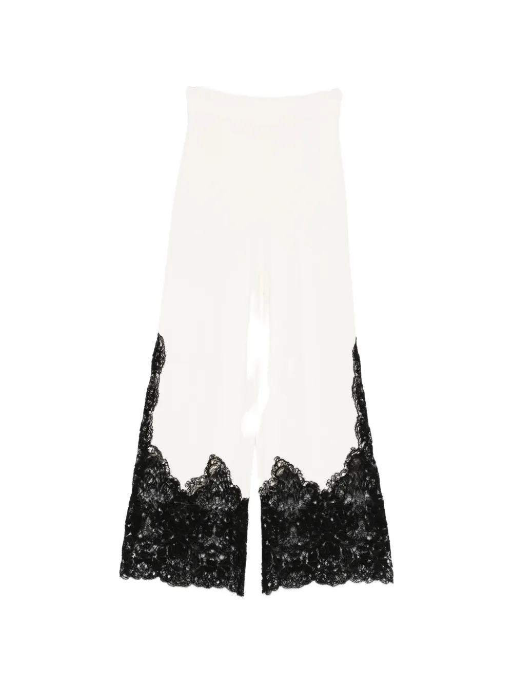 Ermanno Scervino lace-detail trousers - Bianco