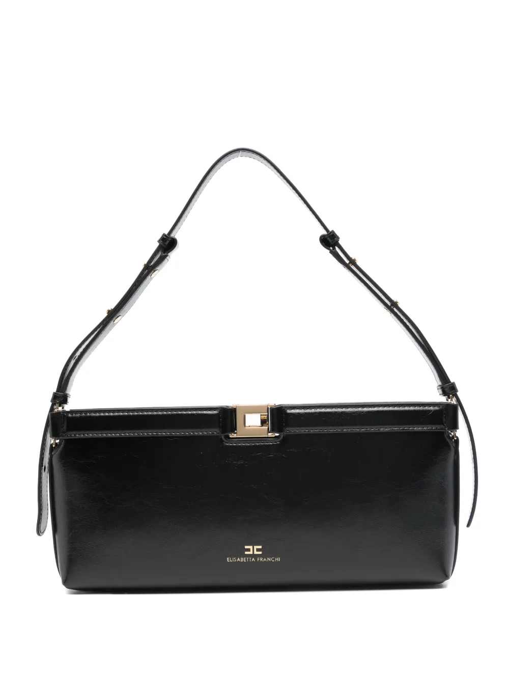 Elisabetta Franchi logo-detail shoulder bag - Nero
