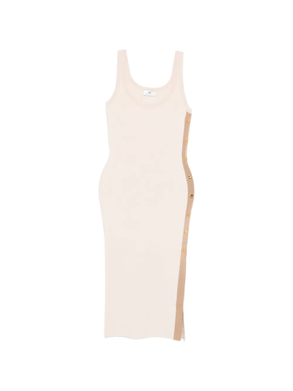 Elisabetta Franchi snap-button midi dress - Toni neutri