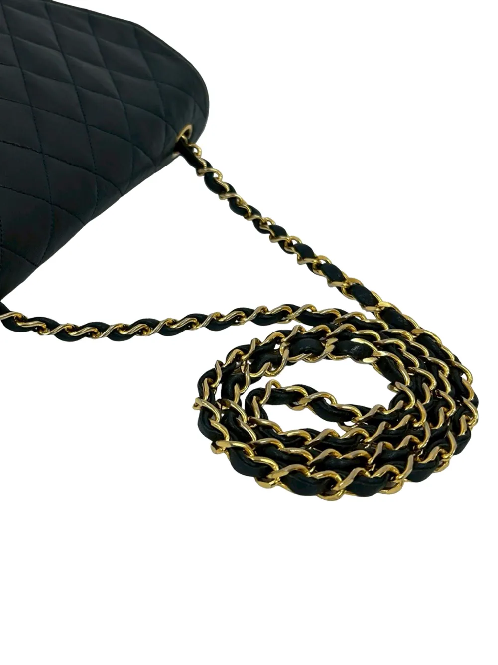 1986-1988 Cc Quilted Lambskin Round Flap Crossbody Bag