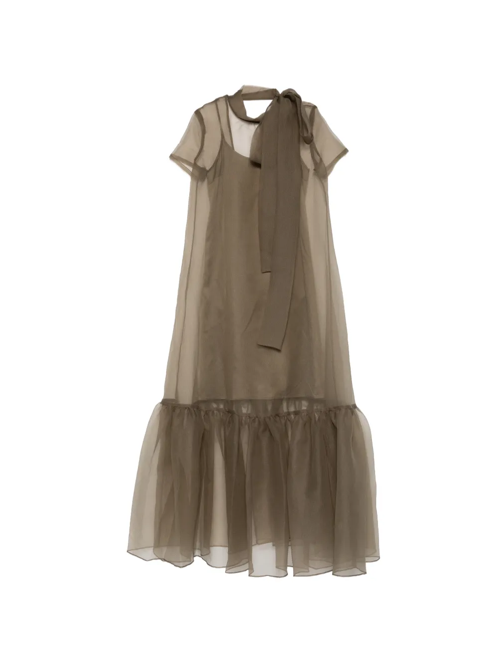 STAUD Calluna ruffled maxi dress - Verde