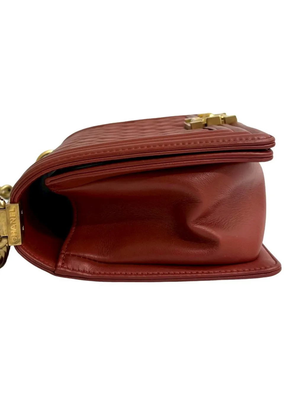 2018 Old Medium Quilted Lambskin Boy Flap Crossbody Bag