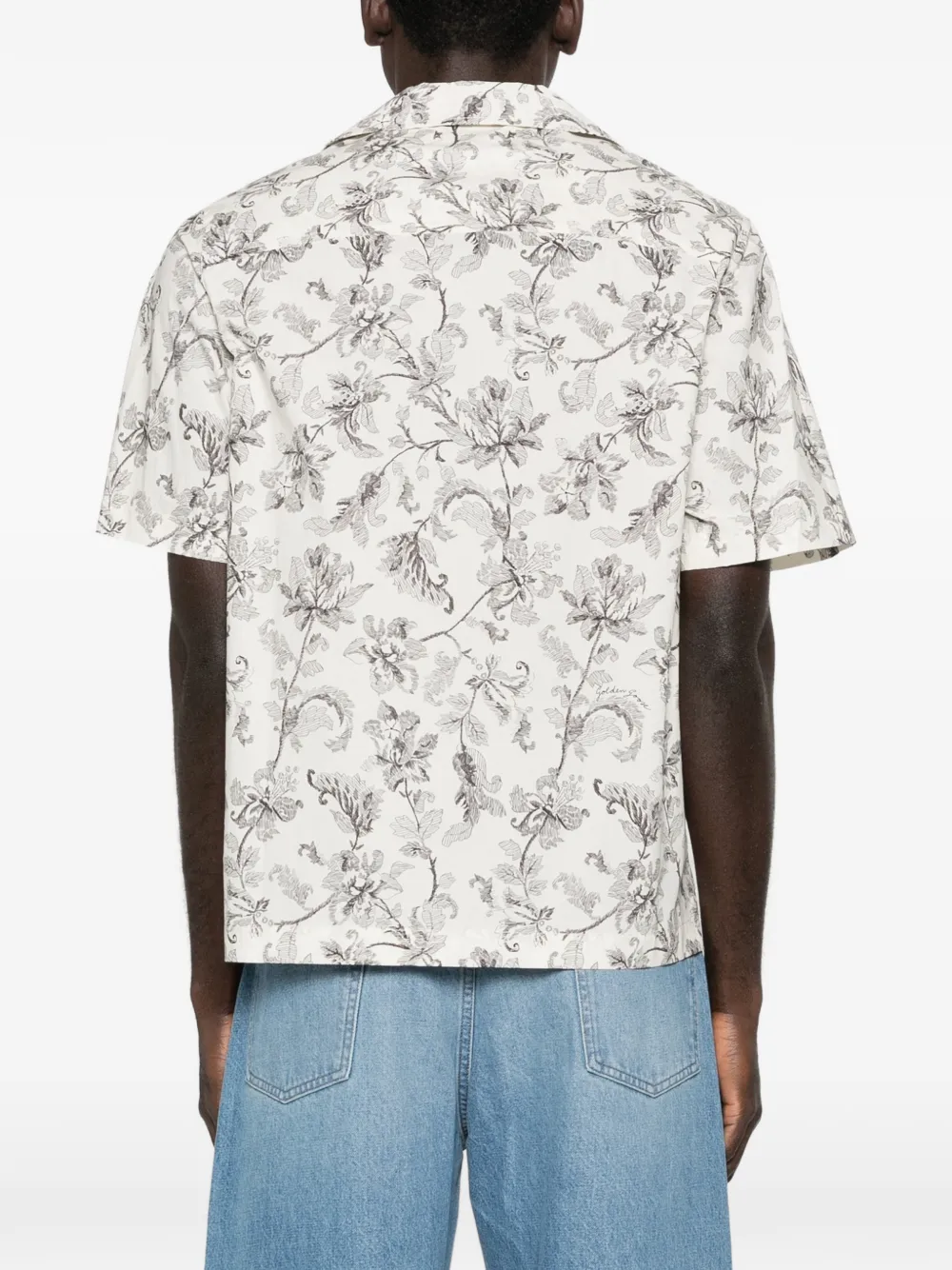 Golden Goose Overhemd met bloemenprint Beige