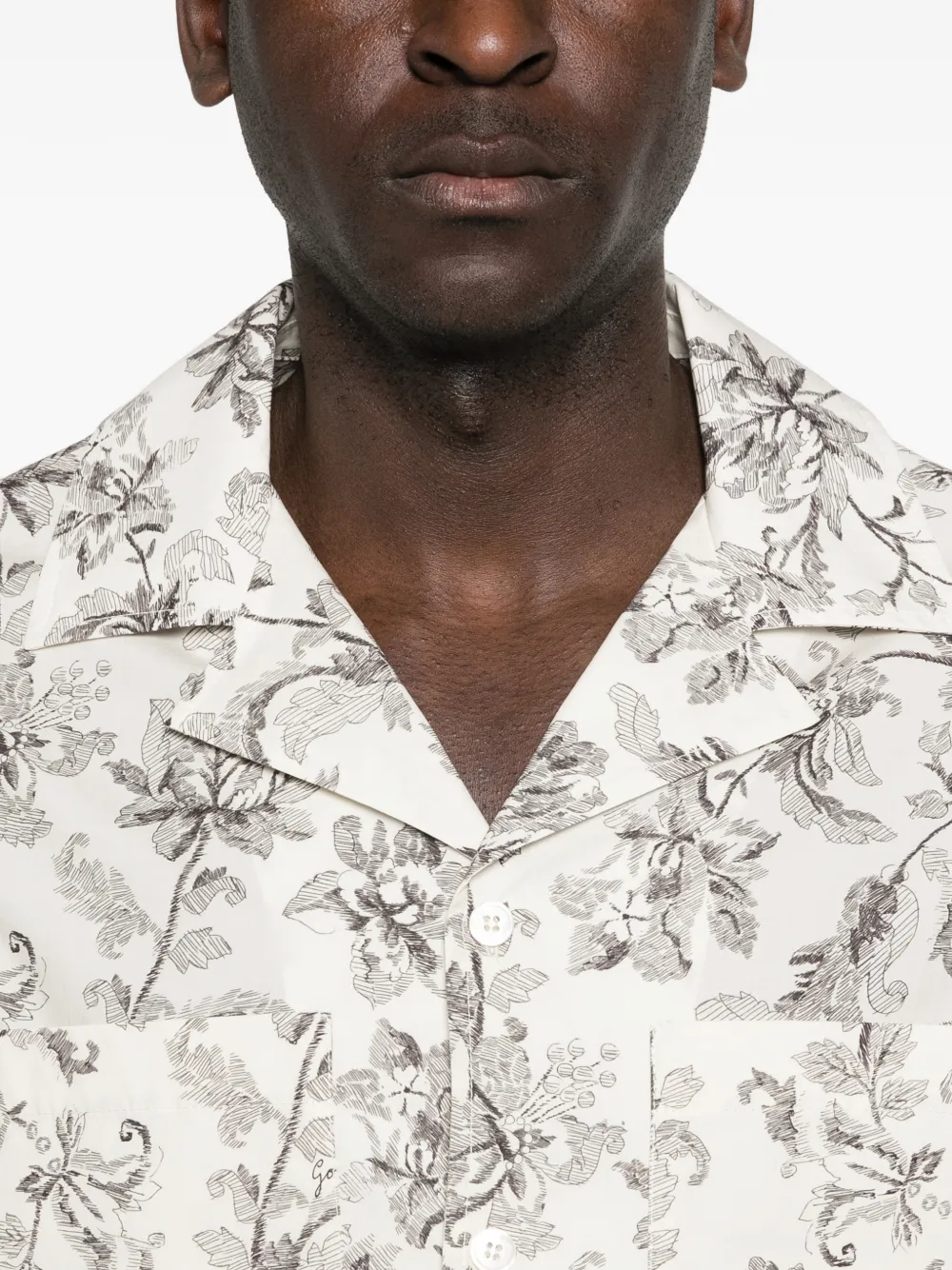 Golden Goose Overhemd met bloemenprint Beige