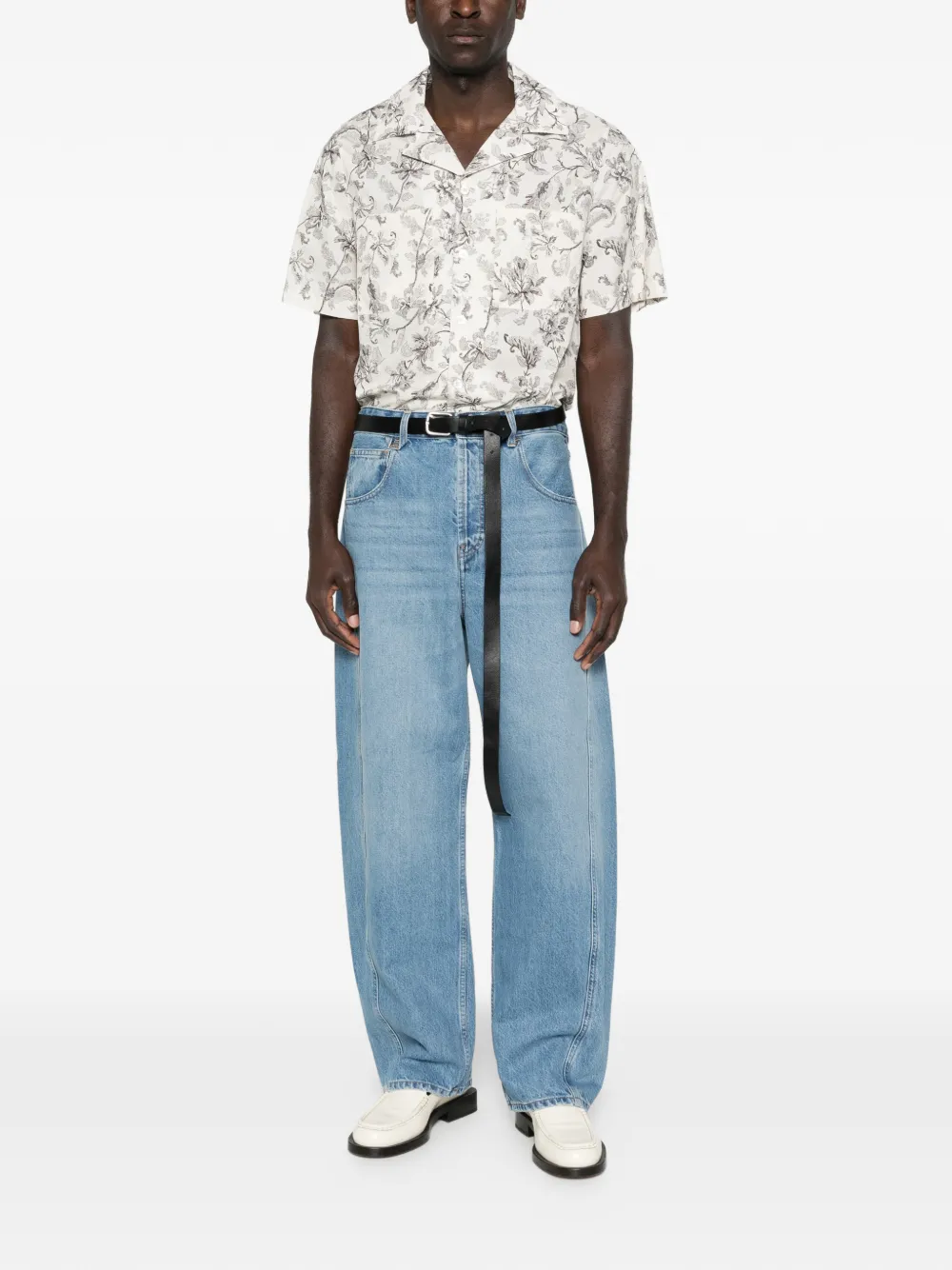 Golden Goose Overhemd met bloemenprint Beige