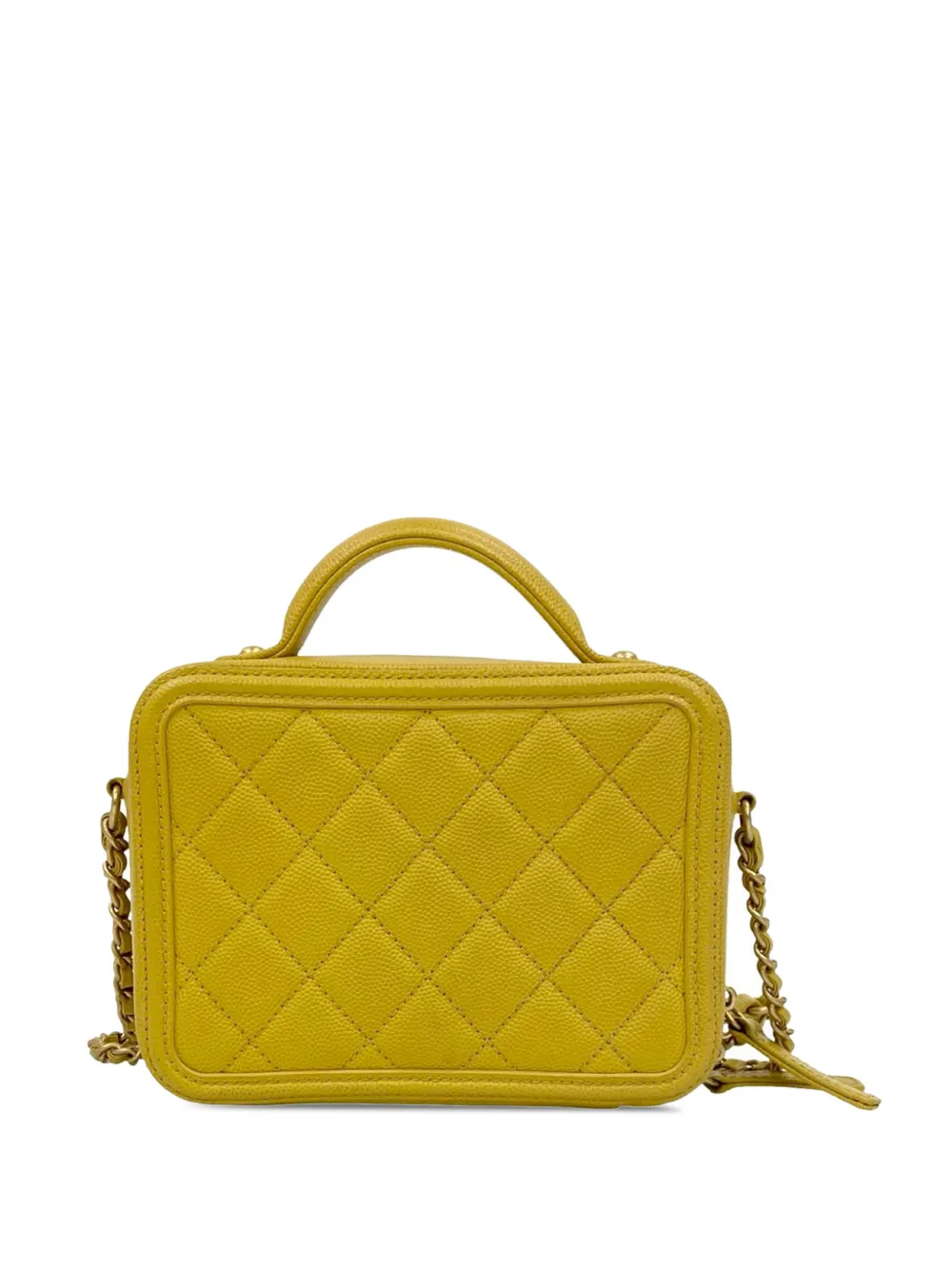 2019 Small Caviar Cc Filigree Vanity Bag Satchel