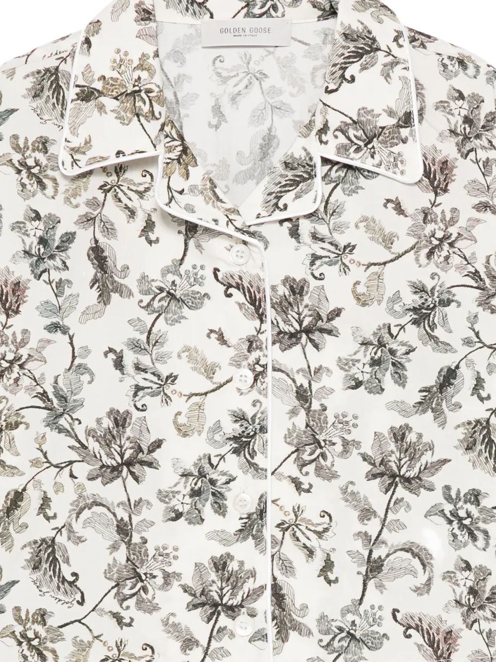 Golden Goose Kids Journey shirt met bloemenprint Beige