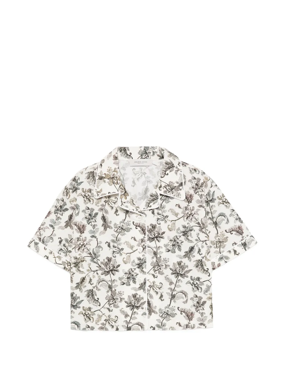 Golden Goose Kids Journey floral shirt - Toni neutri