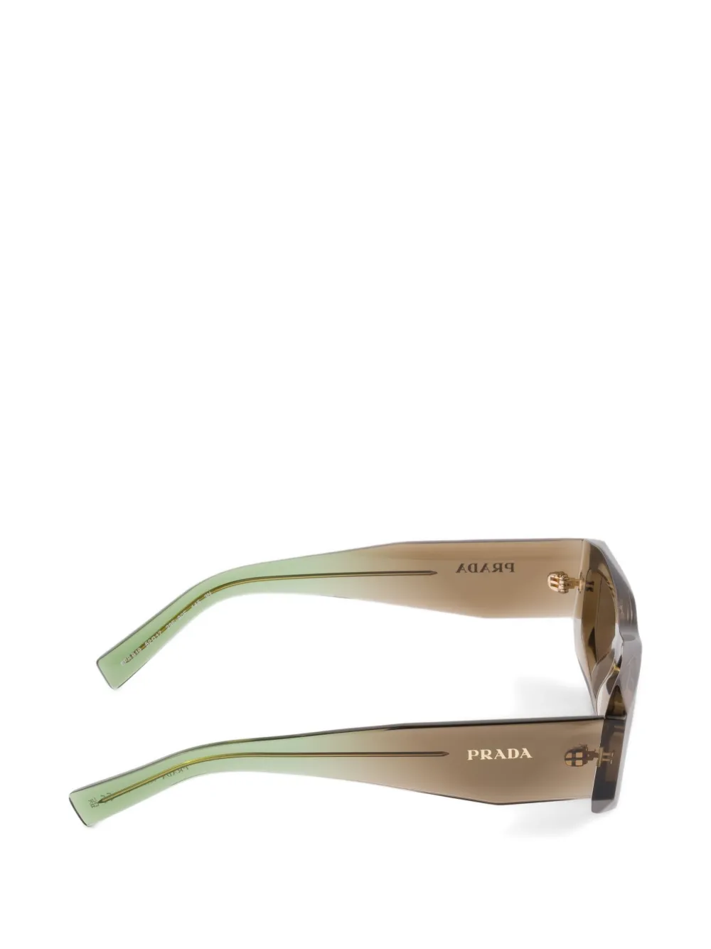 Prada Eyewear Symbole rectangular-frame sunglasses - Marrone