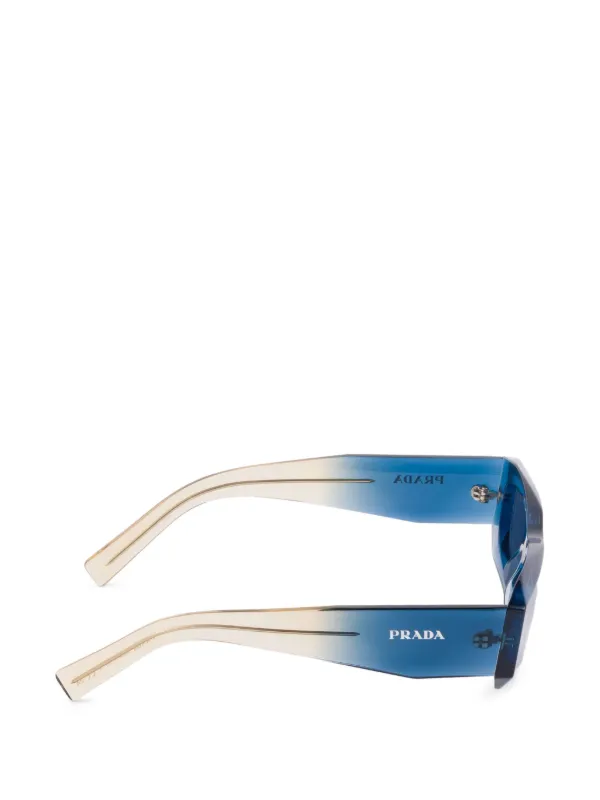 Prada Eyewear Symbole rectangle-frame Sunglasses | Blue | FARFETCH