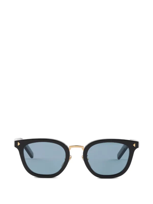 Prada Eyewear ラウンドフレーム サングラス | ブラック | FARFETCH JP