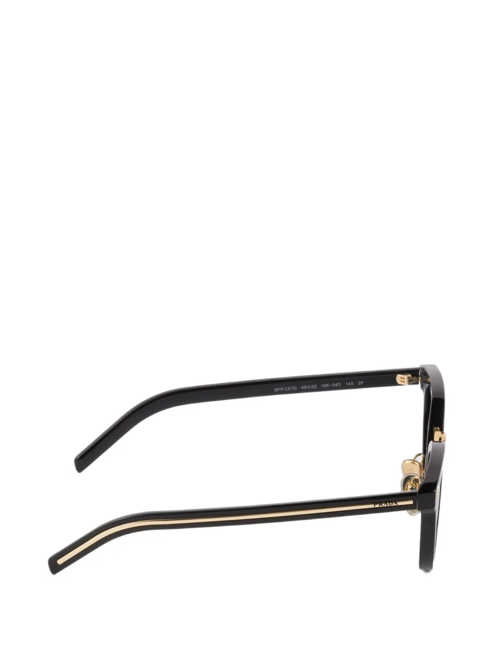 Prada Eyewear Zonnebril met rond montuur Zwart