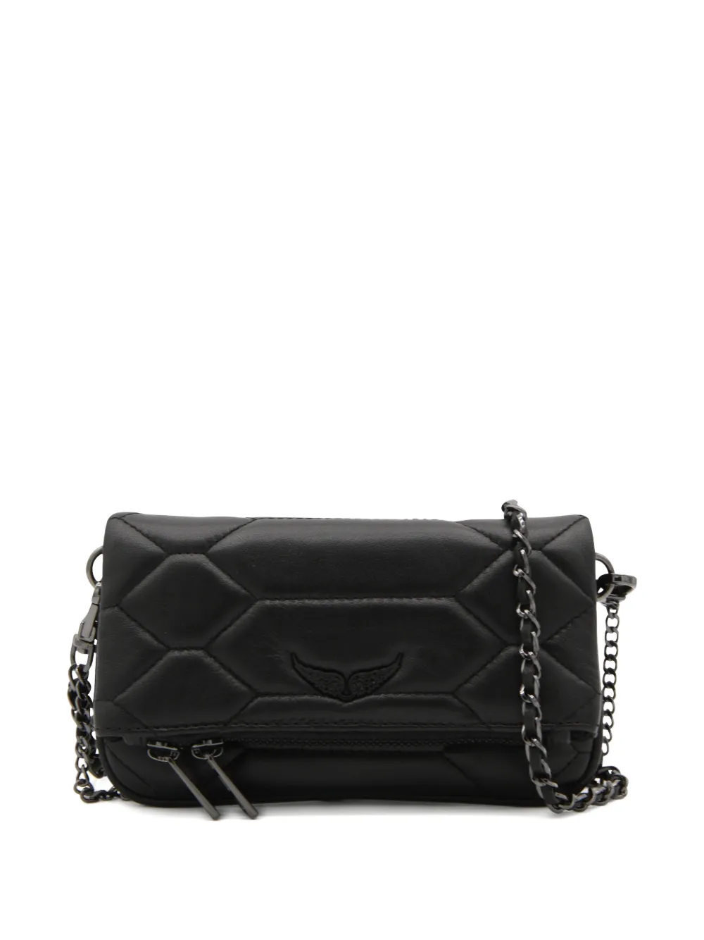 Zadig&Voltaire zip-up shoulder bag - Zwart