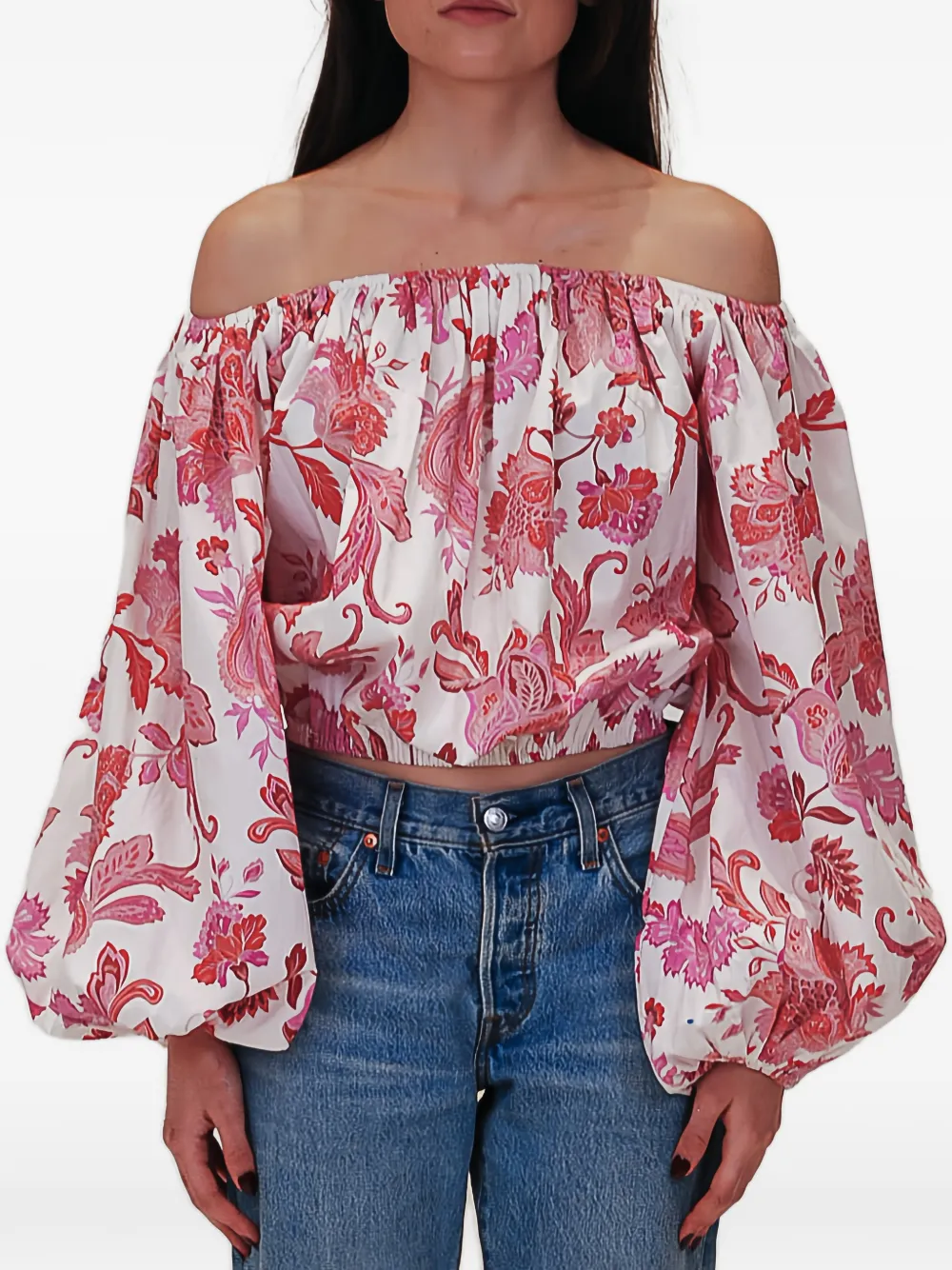 AZEEZA Arden paisley mini dress - Wit