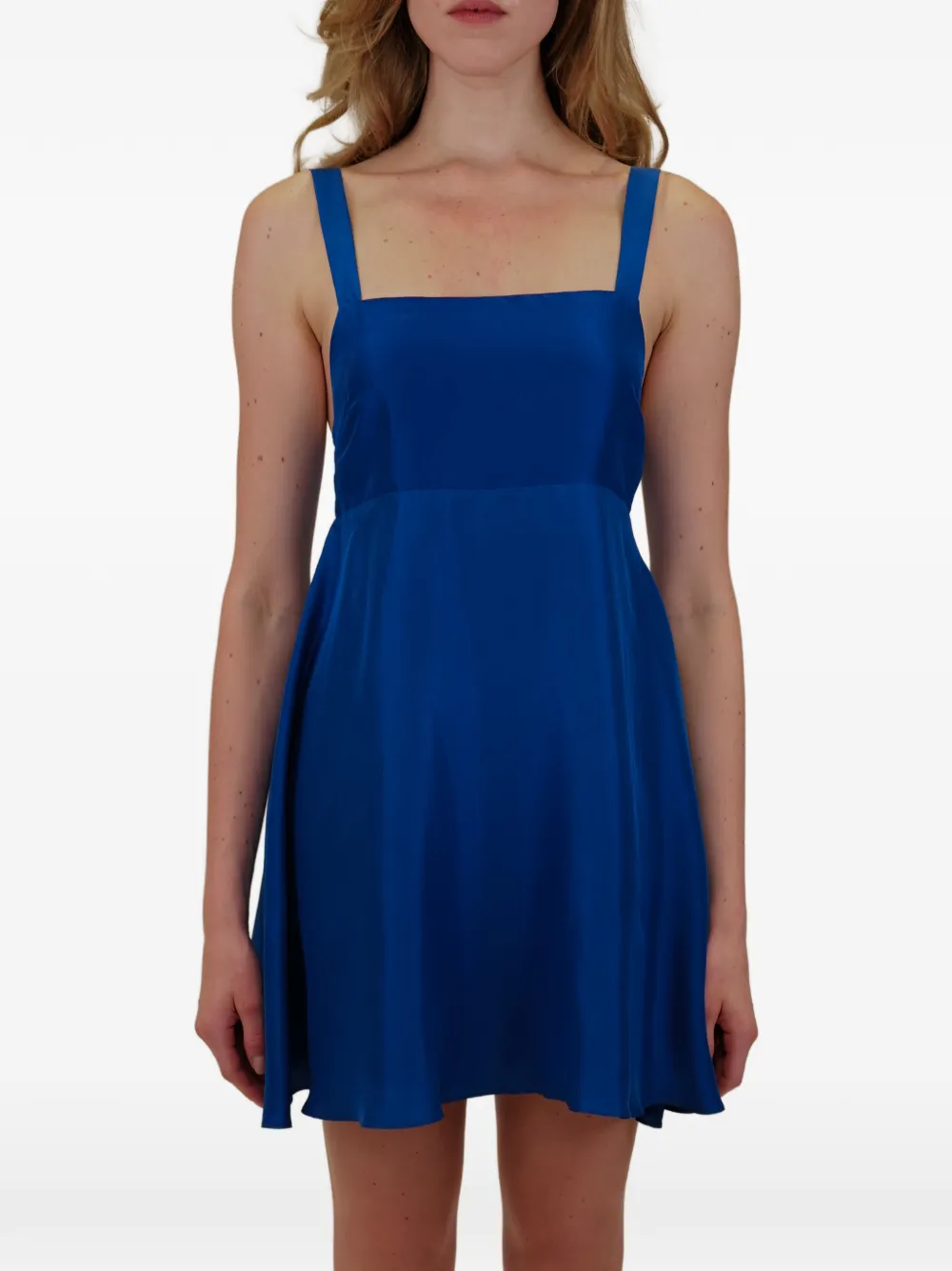 AZEEZA Arden raw mini dress - Blauw