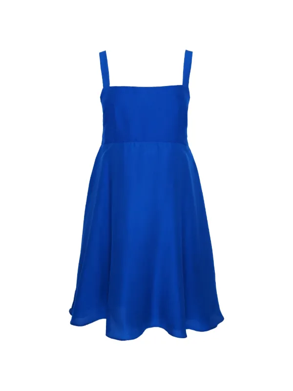 azeeza blue dress Rachel Raw Silk Midi