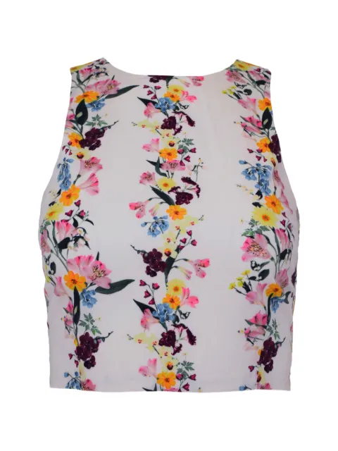 AZEEZA Lina floral-print poplin top