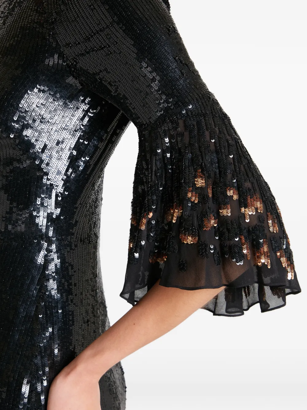 Temperley London Celestial maxi-jurk Zwart